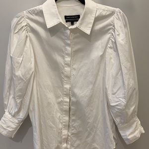 Something Navy White Button Down